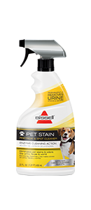BISSELL Pet Urine Stain and Odor pre-treat and spot cleaner enzymatic cleaner and pet odor neutralizer.